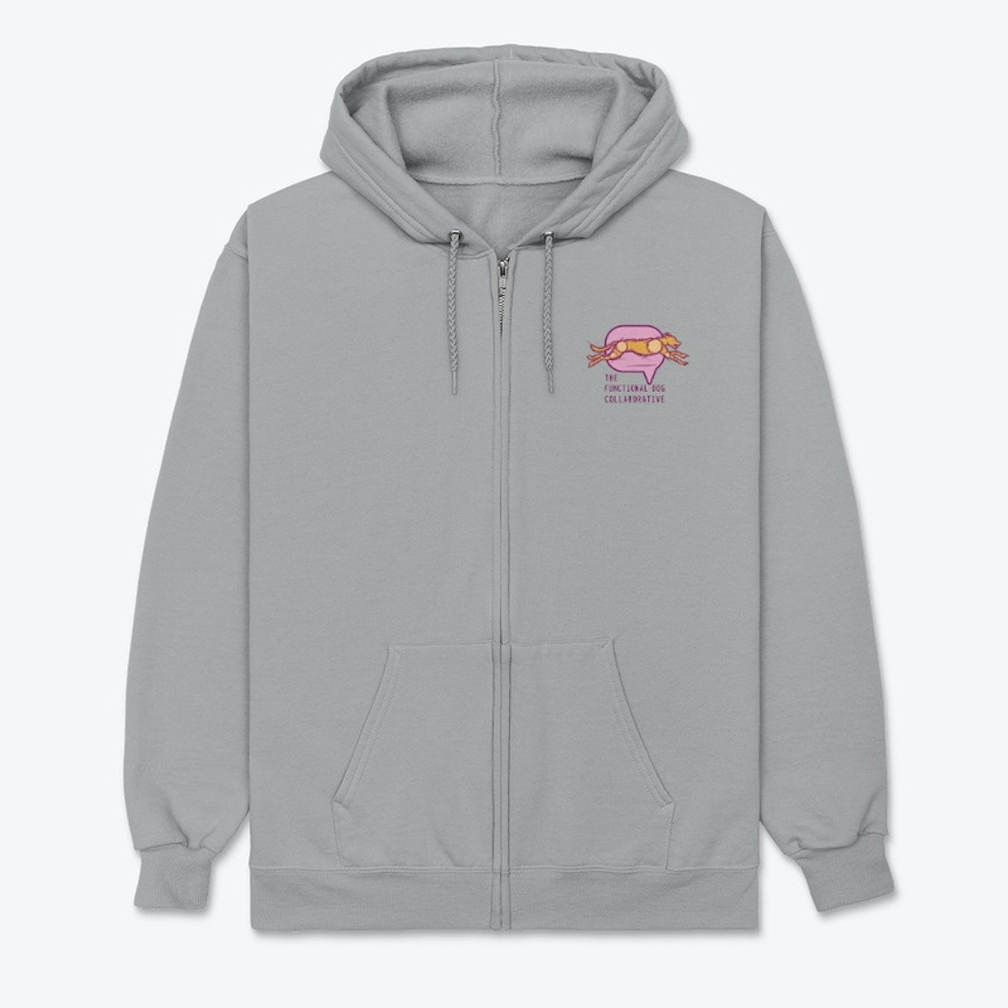 Zipped hoodie with small logo
